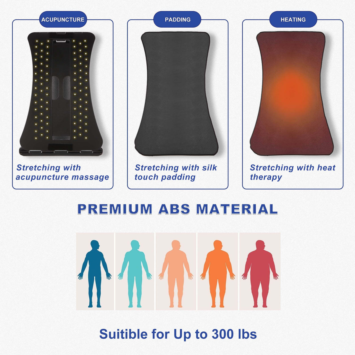 Heated Back Stretcher, Stretches for Upper And Lower Back Pain – MXT ...